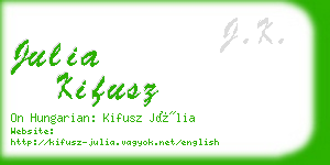 julia kifusz business card